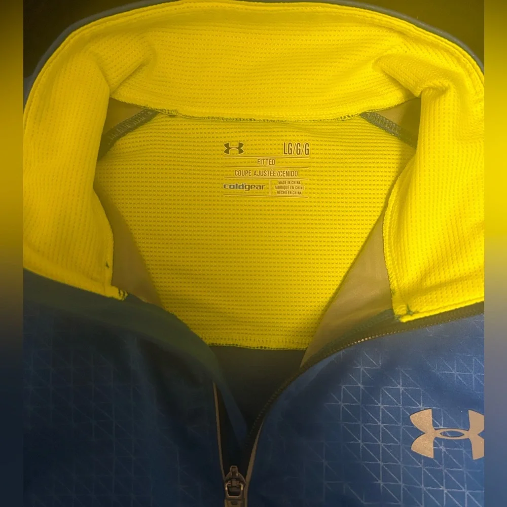 UA Blue and Yellow Performance Jacket - Picture 4 of 4